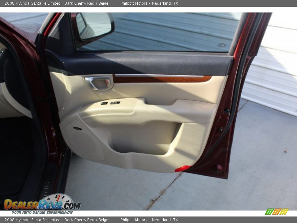 2008 Hyundai Santa Fe Limited Dark Cherry Red / Beige Photo #23