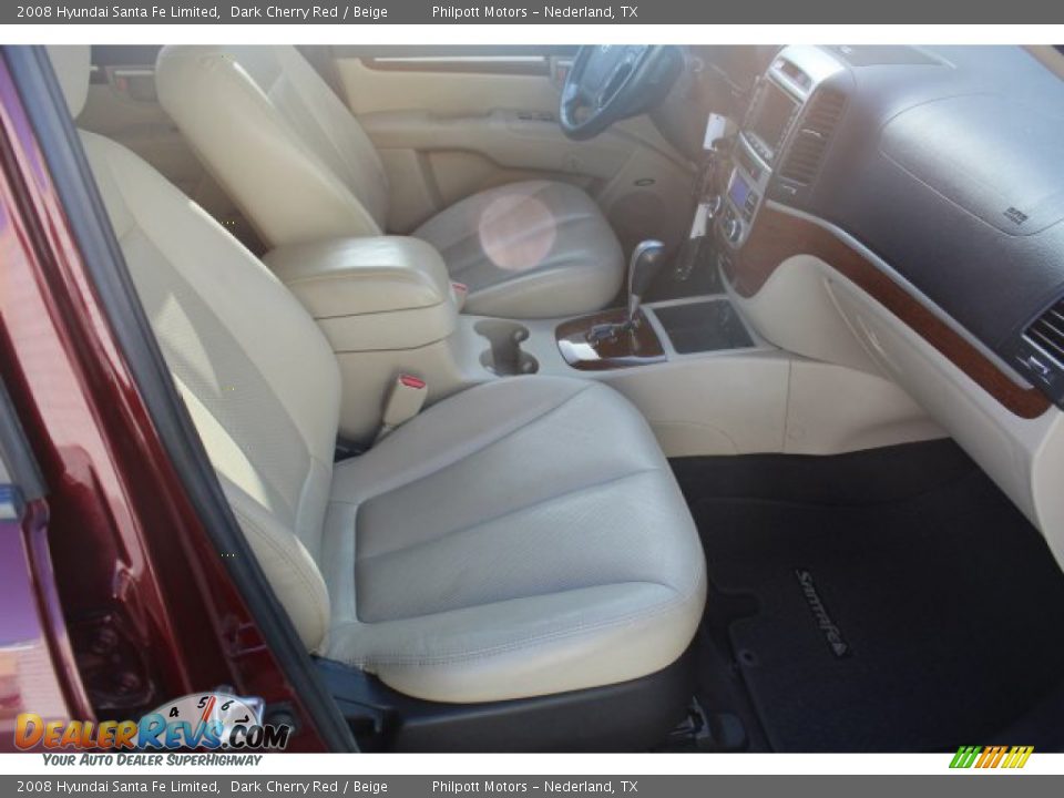 2008 Hyundai Santa Fe Limited Dark Cherry Red / Beige Photo #24