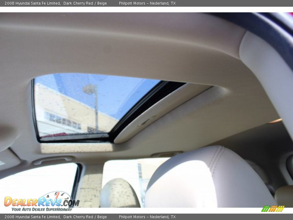 2008 Hyundai Santa Fe Limited Dark Cherry Red / Beige Photo #25