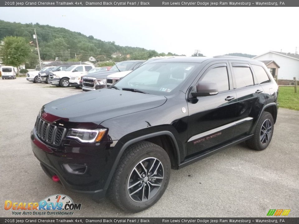 2018 Jeep Grand Cherokee Trailhawk 4x4 Diamond Black Crystal Pearl / Black Photo #1