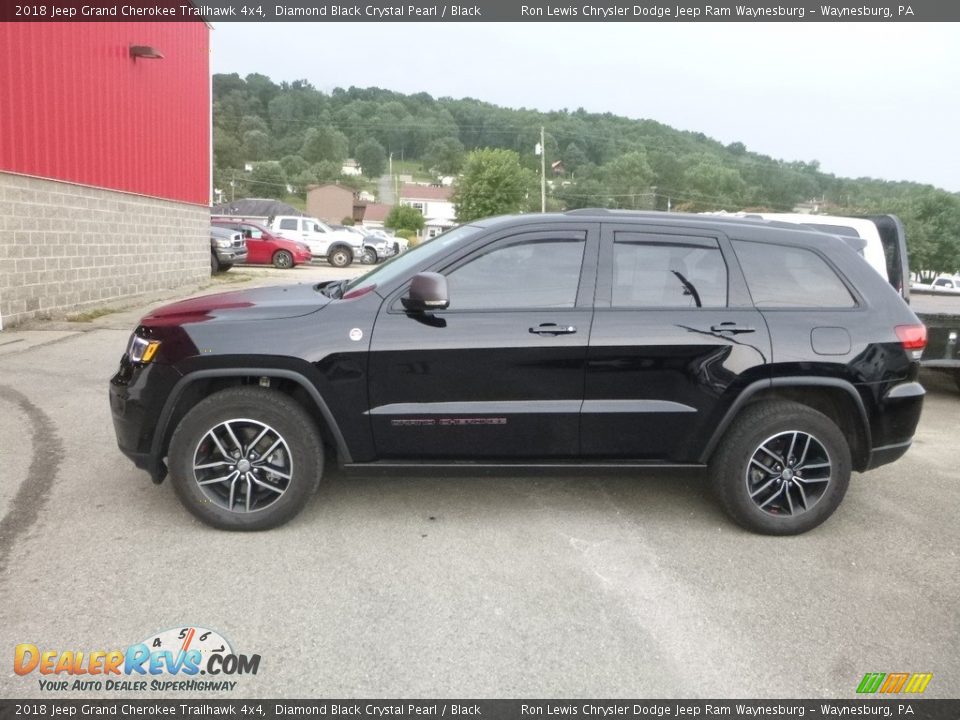 2018 Jeep Grand Cherokee Trailhawk 4x4 Diamond Black Crystal Pearl / Black Photo #2