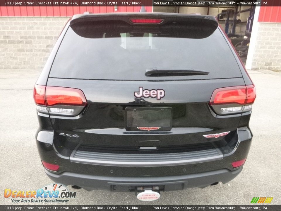 2018 Jeep Grand Cherokee Trailhawk 4x4 Diamond Black Crystal Pearl / Black Photo #4