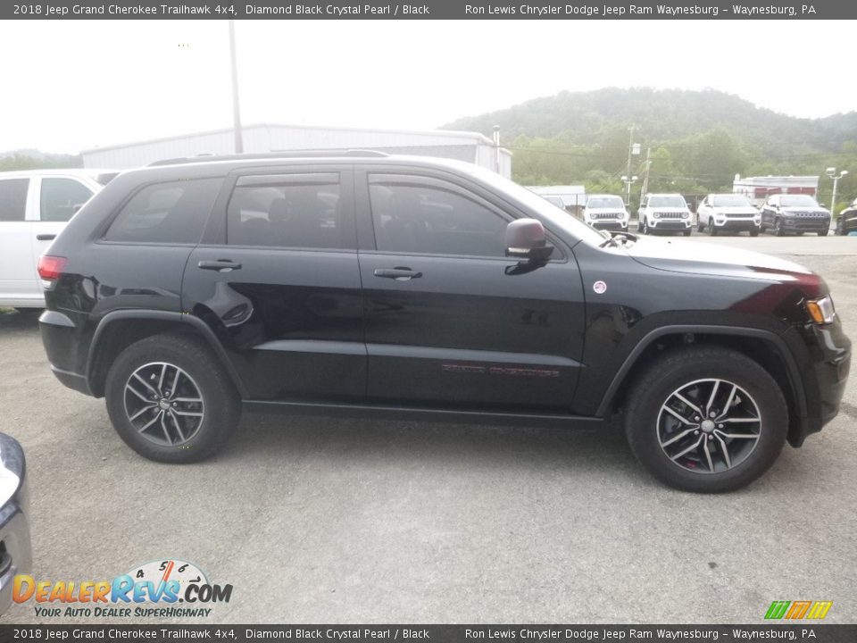 2018 Jeep Grand Cherokee Trailhawk 4x4 Diamond Black Crystal Pearl / Black Photo #6