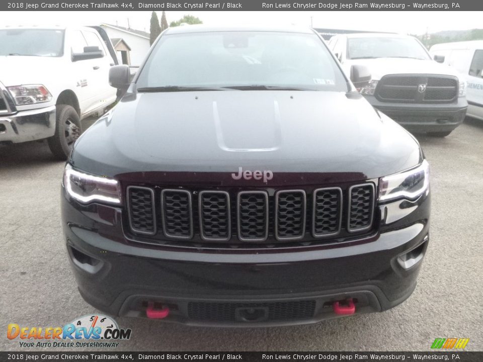 2018 Jeep Grand Cherokee Trailhawk 4x4 Diamond Black Crystal Pearl / Black Photo #8