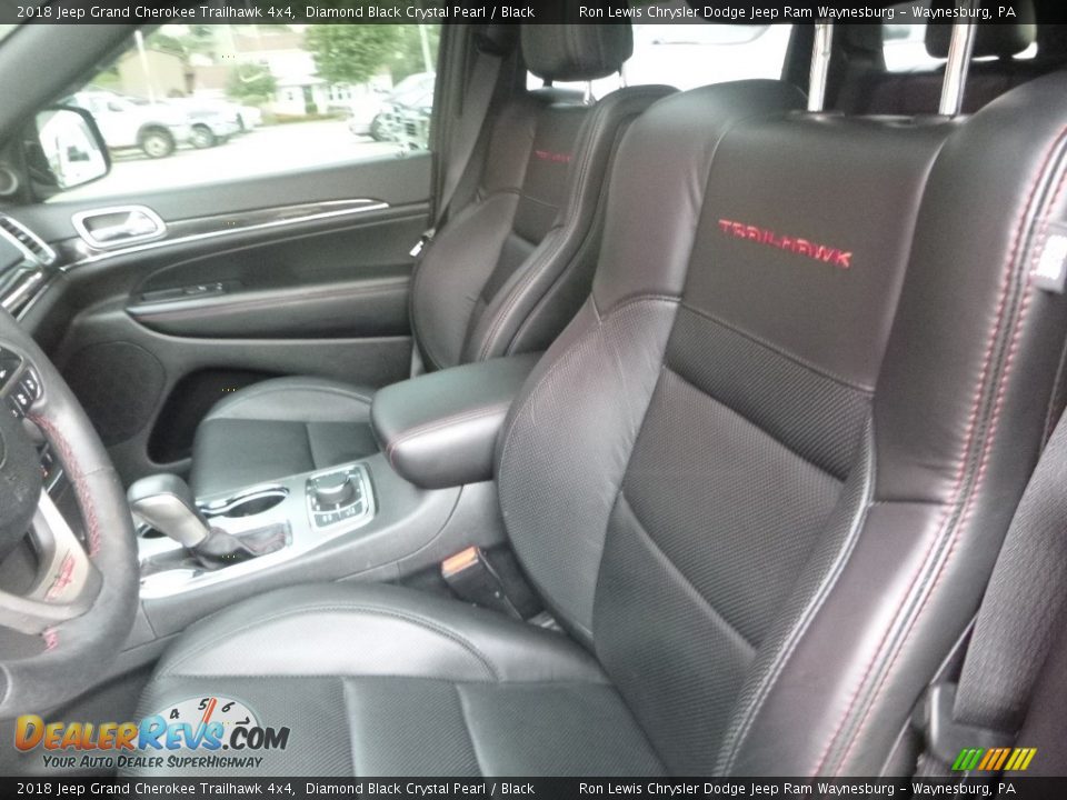 2018 Jeep Grand Cherokee Trailhawk 4x4 Diamond Black Crystal Pearl / Black Photo #14
