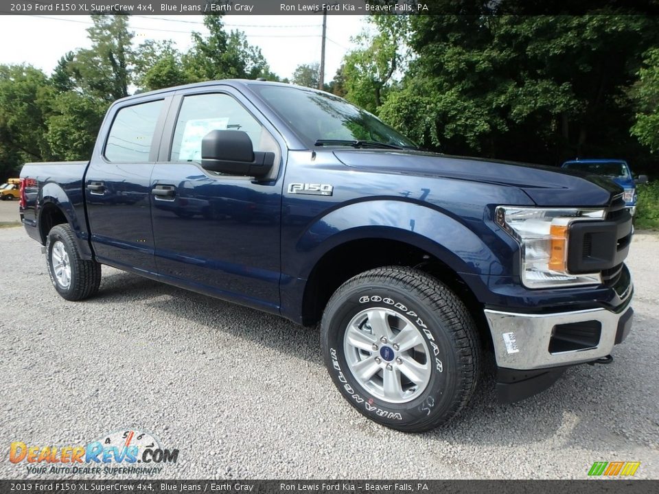 2019 Ford F150 XL SuperCrew 4x4 Blue Jeans / Earth Gray Photo #8