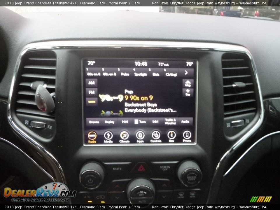 2018 Jeep Grand Cherokee Trailhawk 4x4 Diamond Black Crystal Pearl / Black Photo #17