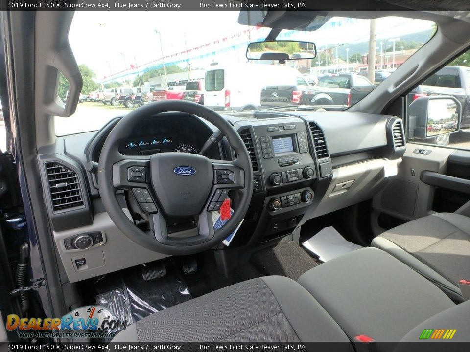 2019 Ford F150 XL SuperCrew 4x4 Blue Jeans / Earth Gray Photo #13
