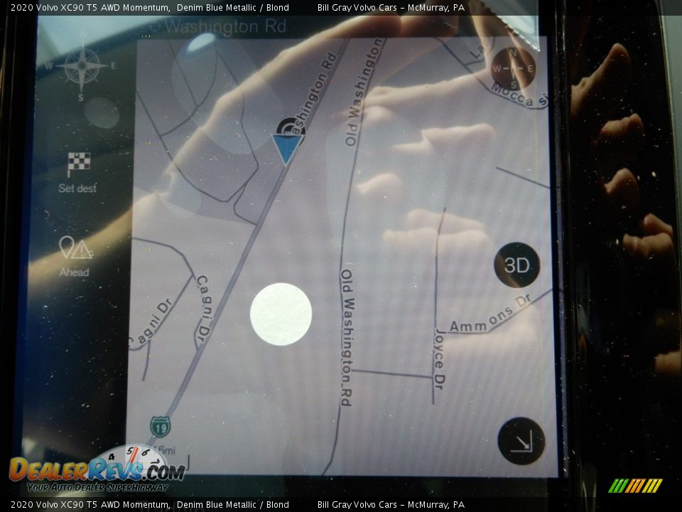 2020 Volvo XC90 T5 AWD Momentum Denim Blue Metallic / Blond Photo #13