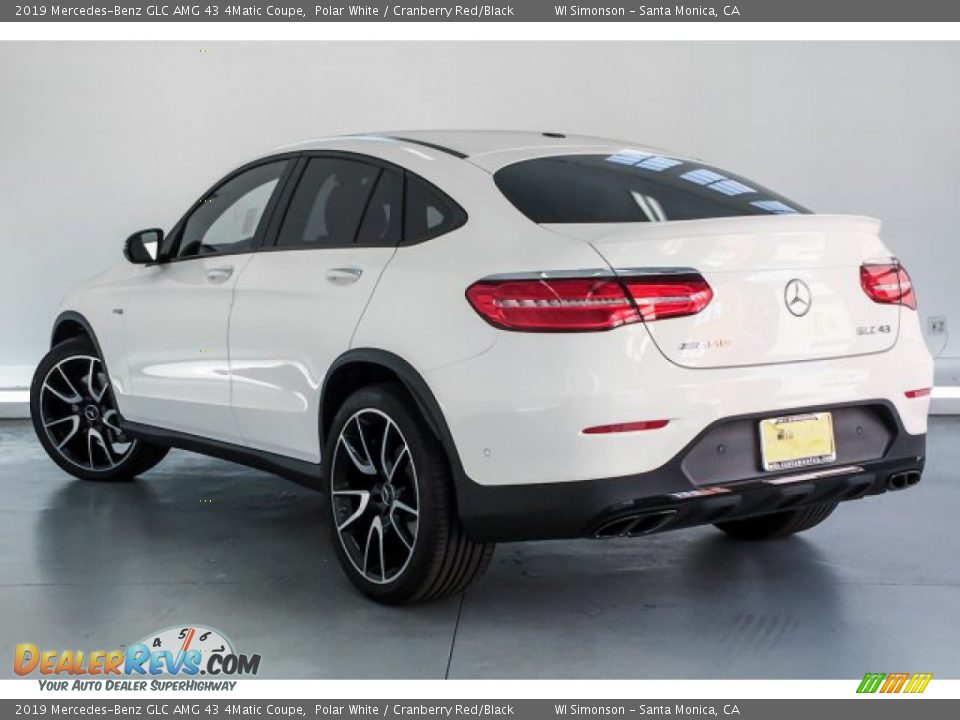 2019 Mercedes-Benz GLC AMG 43 4Matic Coupe Polar White / Cranberry Red/Black Photo #2