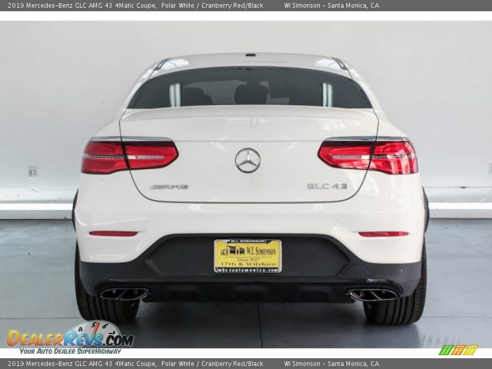 2019 Mercedes-Benz GLC AMG 43 4Matic Coupe Polar White / Cranberry Red/Black Photo #3