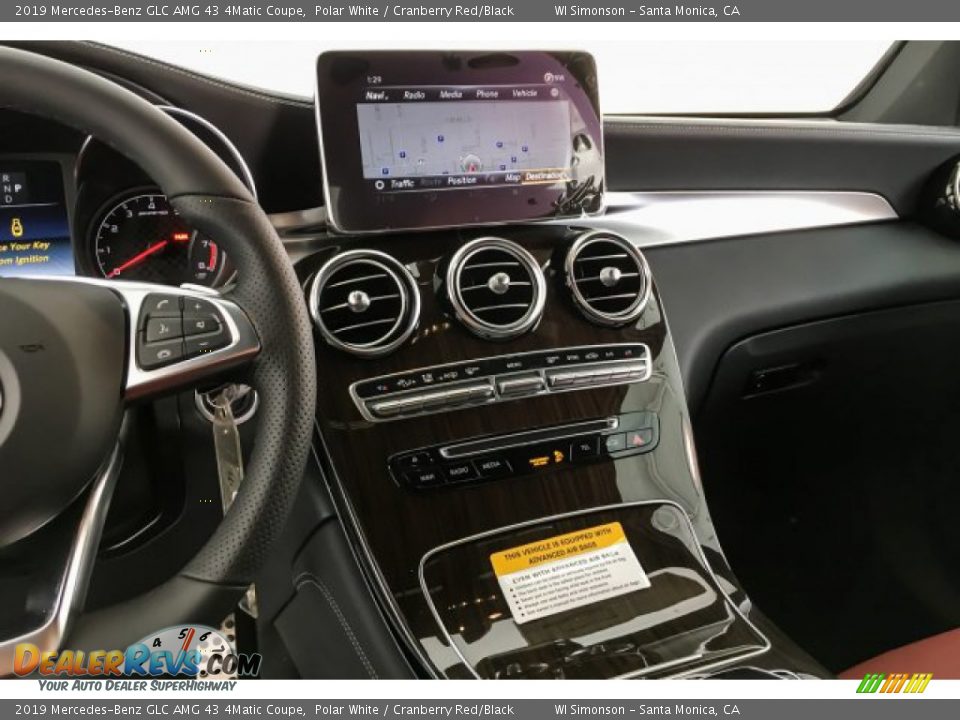 2019 Mercedes-Benz GLC AMG 43 4Matic Coupe Polar White / Cranberry Red/Black Photo #6