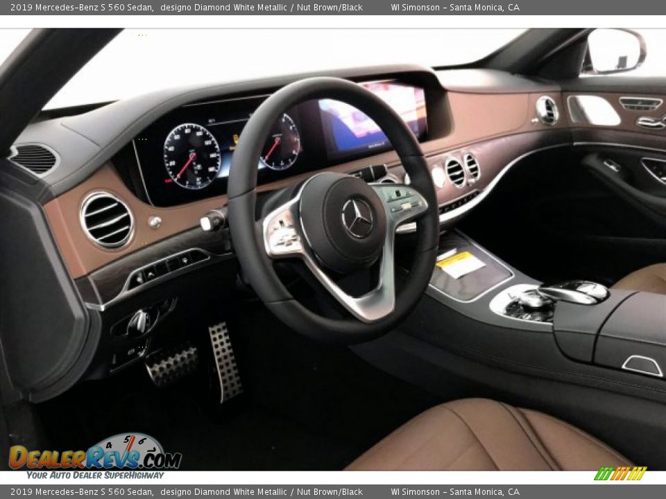 2019 Mercedes-Benz S 560 Sedan designo Diamond White Metallic / Nut Brown/Black Photo #4