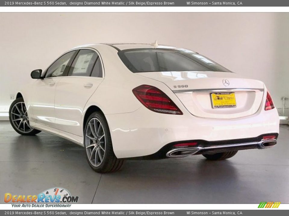 2019 Mercedes-Benz S 560 Sedan designo Diamond White Metallic / Silk Beige/Espresso Brown Photo #2