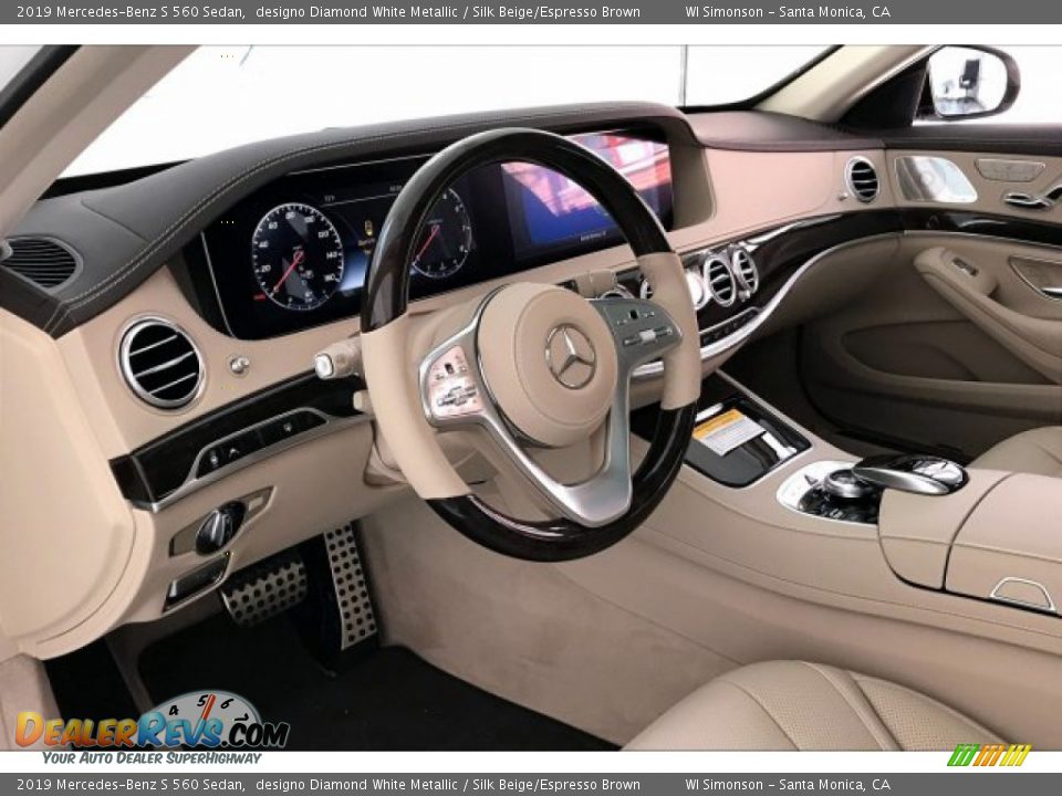 2019 Mercedes-Benz S 560 Sedan designo Diamond White Metallic / Silk Beige/Espresso Brown Photo #4