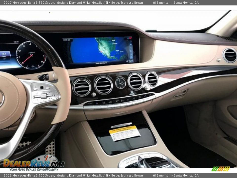 2019 Mercedes-Benz S 560 Sedan designo Diamond White Metallic / Silk Beige/Espresso Brown Photo #6