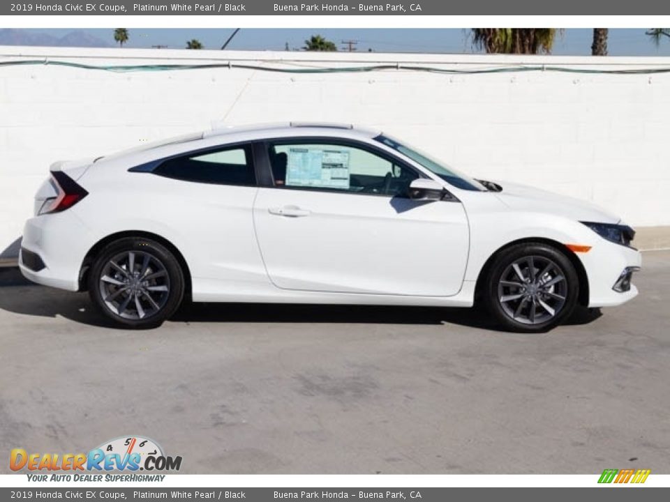 2019 Honda Civic EX Coupe Platinum White Pearl / Black Photo #5