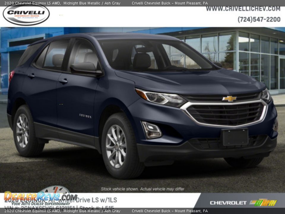 2020 Chevrolet Equinox LS AWD Midnight Blue Metallic / Ash Gray Photo #4
