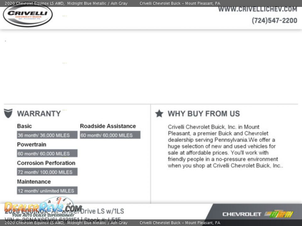 2020 Chevrolet Equinox LS AWD Midnight Blue Metallic / Ash Gray Photo #17