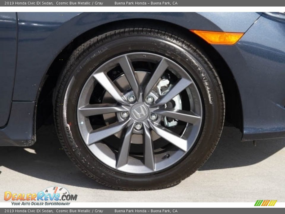 2019 Honda Civic EX Sedan Cosmic Blue Metallic / Gray Photo #11