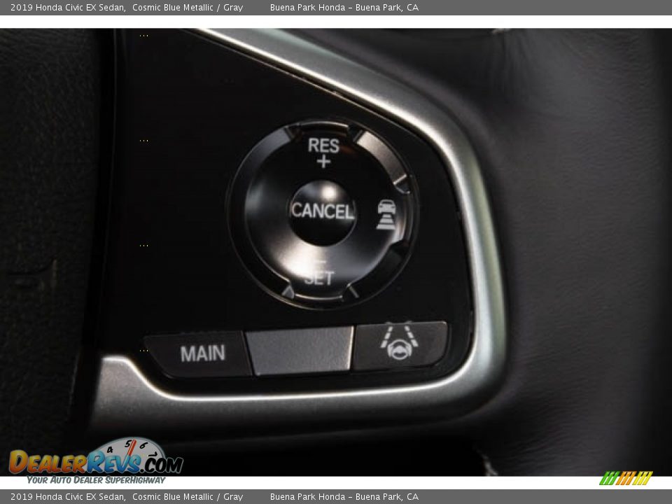 2019 Honda Civic EX Sedan Cosmic Blue Metallic / Gray Photo #22