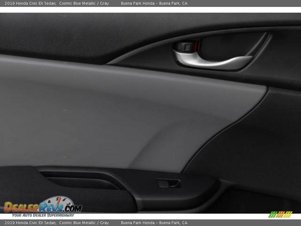2019 Honda Civic EX Sedan Cosmic Blue Metallic / Gray Photo #35
