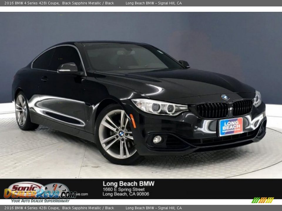 2016 BMW 4 Series 428i Coupe Black Sapphire Metallic / Black Photo #1