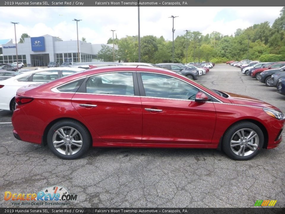 2019 Hyundai Sonata SEL Scarlet Red / Gray Photo #1