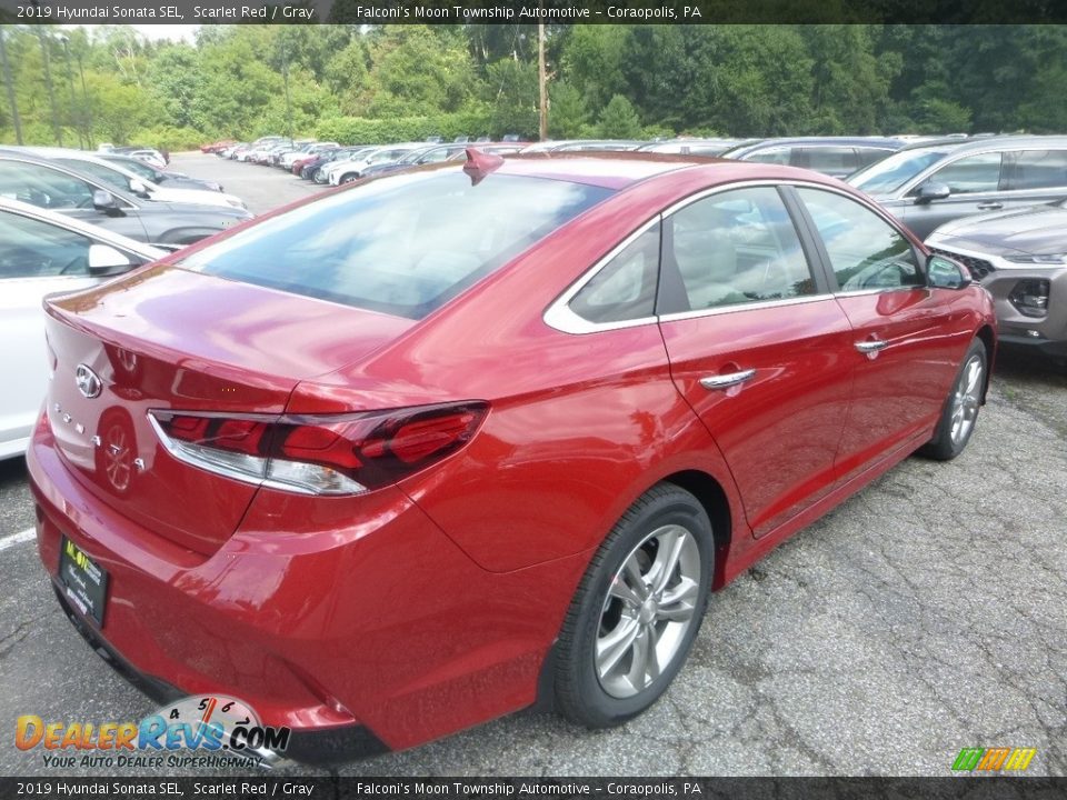 2019 Hyundai Sonata SEL Scarlet Red / Gray Photo #2