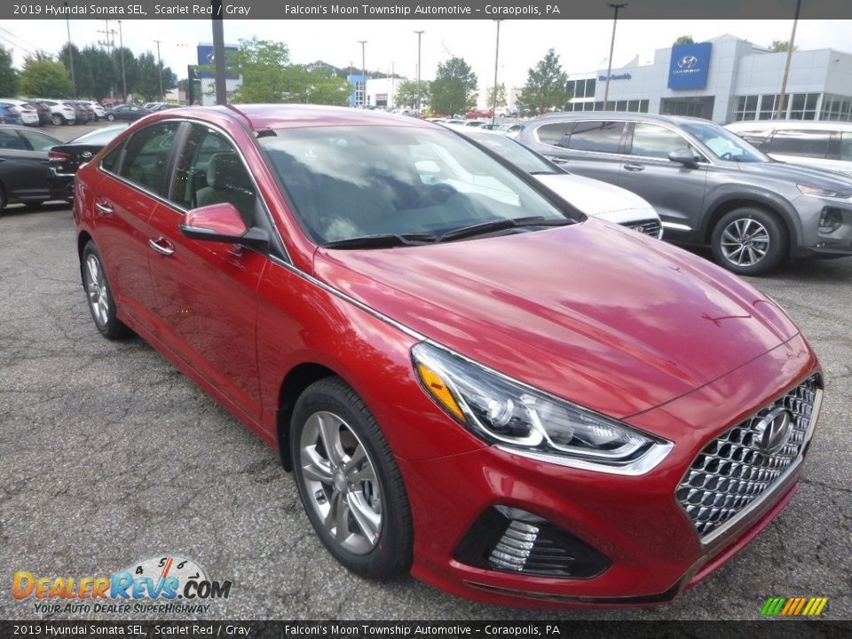 2019 Hyundai Sonata SEL Scarlet Red / Gray Photo #3