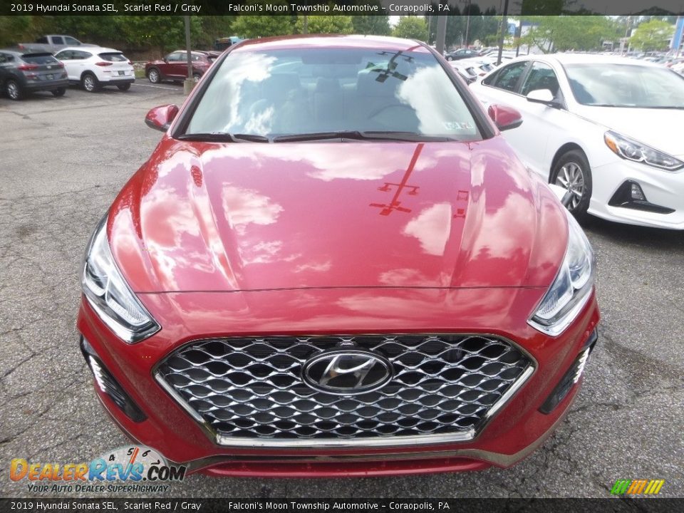 2019 Hyundai Sonata SEL Scarlet Red / Gray Photo #4