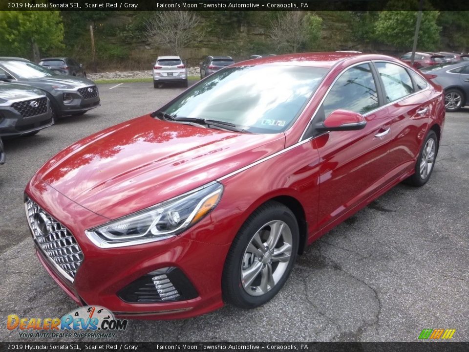 2019 Hyundai Sonata SEL Scarlet Red / Gray Photo #5