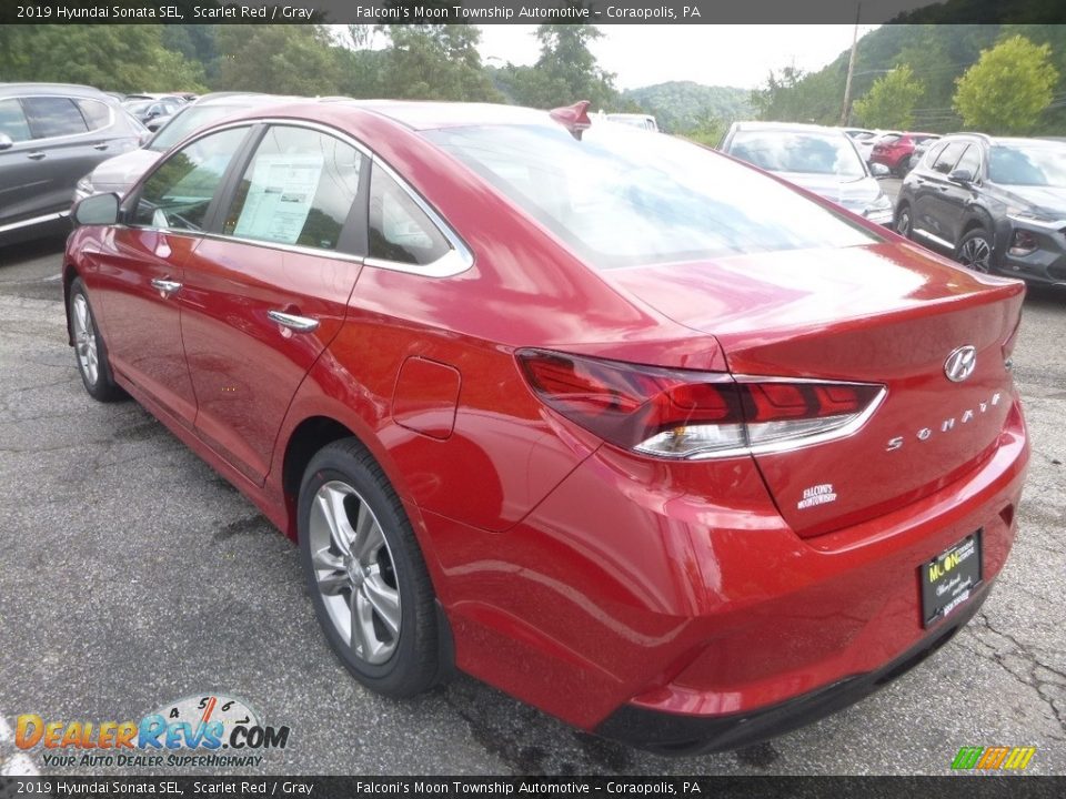 2019 Hyundai Sonata SEL Scarlet Red / Gray Photo #6
