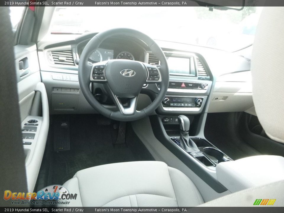 2019 Hyundai Sonata SEL Scarlet Red / Gray Photo #9
