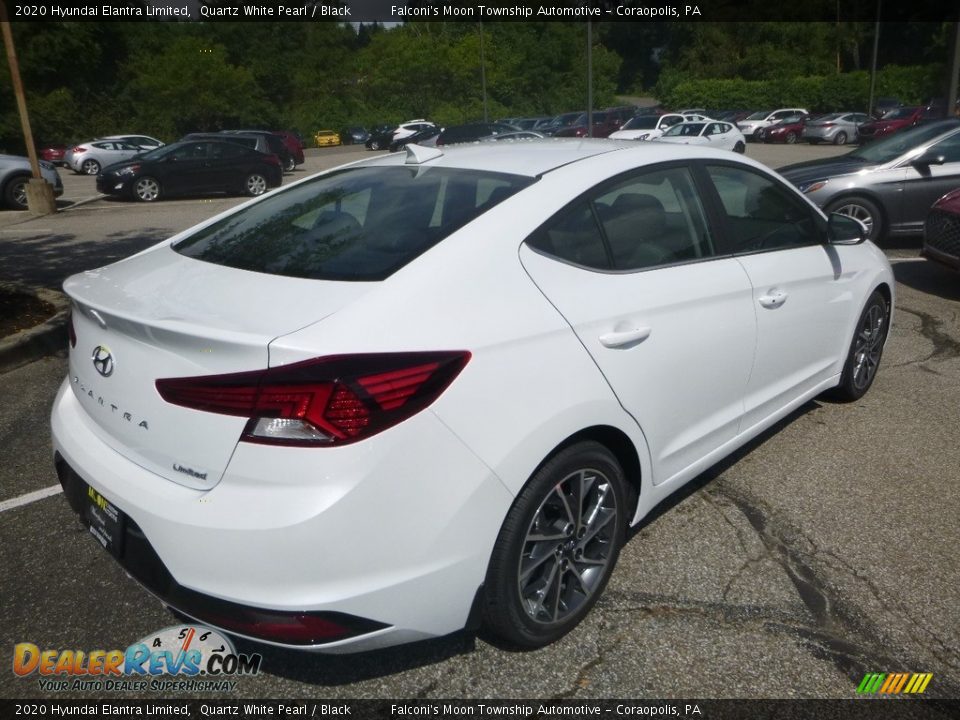 2020 Hyundai Elantra Limited Quartz White Pearl / Black Photo #2