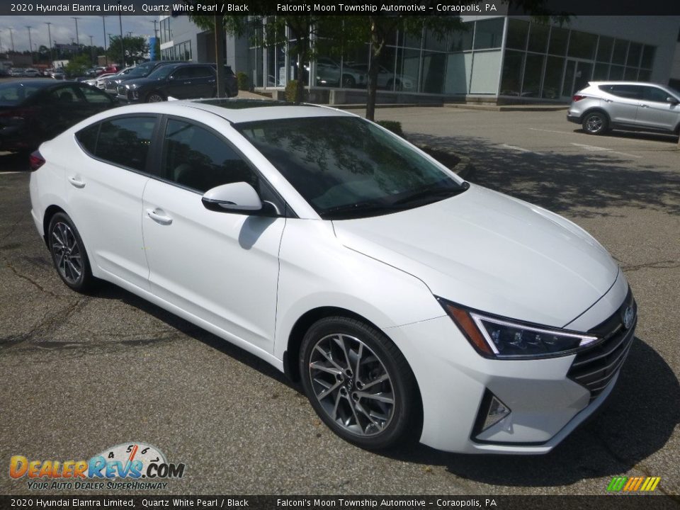 2020 Hyundai Elantra Limited Quartz White Pearl / Black Photo #3