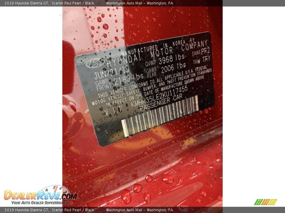 2019 Hyundai Elantra GT Scarlet Red Pearl / Black Photo #10