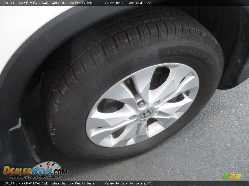 2013 Honda CR-V EX-L AWD White Diamond Pearl / Beige Photo #6