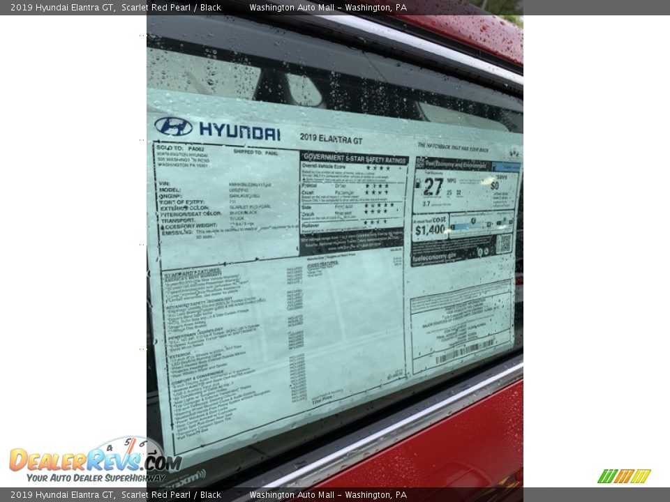 2019 Hyundai Elantra GT Scarlet Red Pearl / Black Photo #16