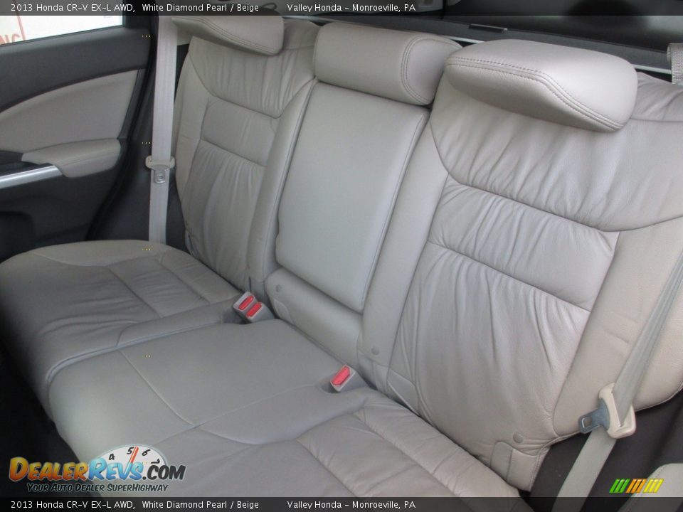 2013 Honda CR-V EX-L AWD White Diamond Pearl / Beige Photo #13