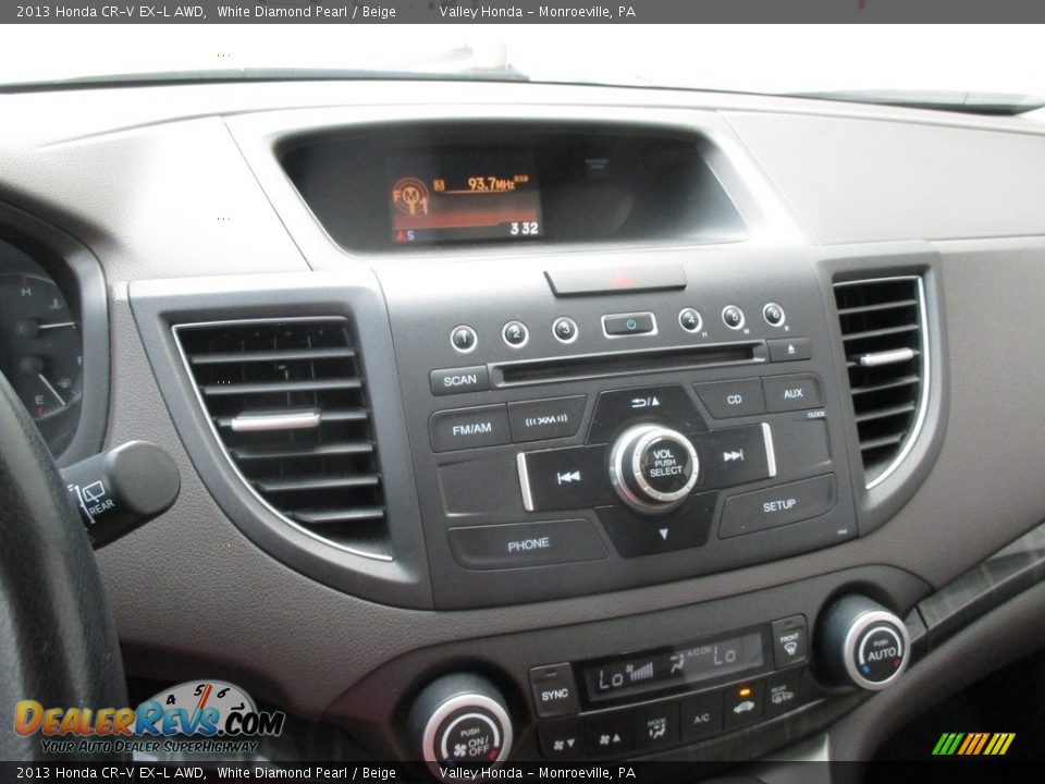 2013 Honda CR-V EX-L AWD White Diamond Pearl / Beige Photo #15