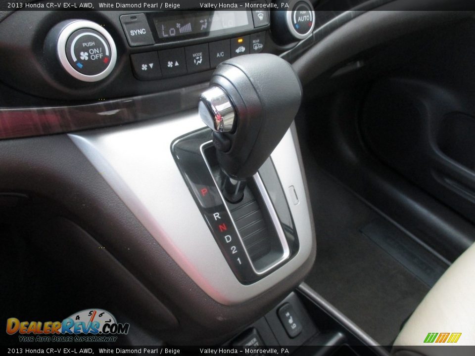 2013 Honda CR-V EX-L AWD White Diamond Pearl / Beige Photo #16