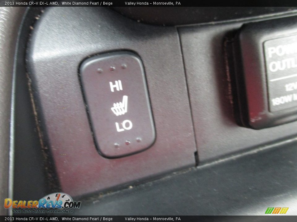 2013 Honda CR-V EX-L AWD White Diamond Pearl / Beige Photo #17