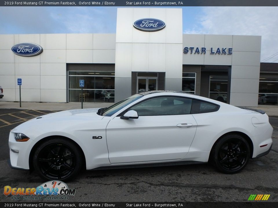 2019 Ford Mustang GT Premium Fastback Oxford White / Ebony Photo #1