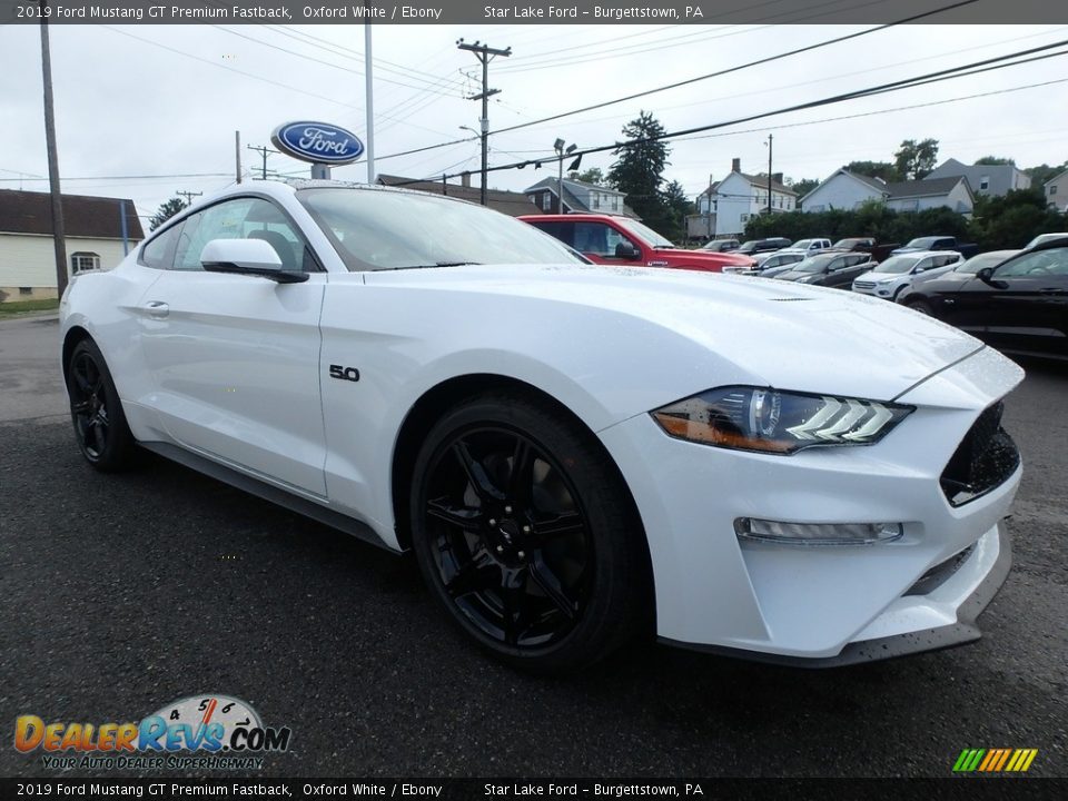 2019 Ford Mustang GT Premium Fastback Oxford White / Ebony Photo #4