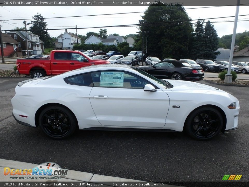 2019 Ford Mustang GT Premium Fastback Oxford White / Ebony Photo #5