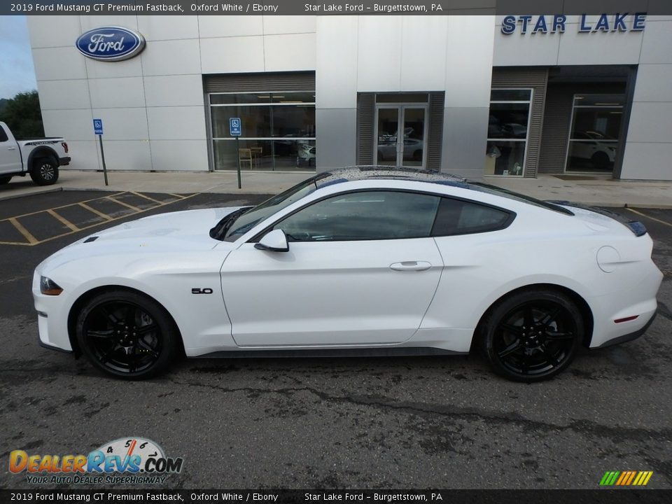 2019 Ford Mustang GT Premium Fastback Oxford White / Ebony Photo #9