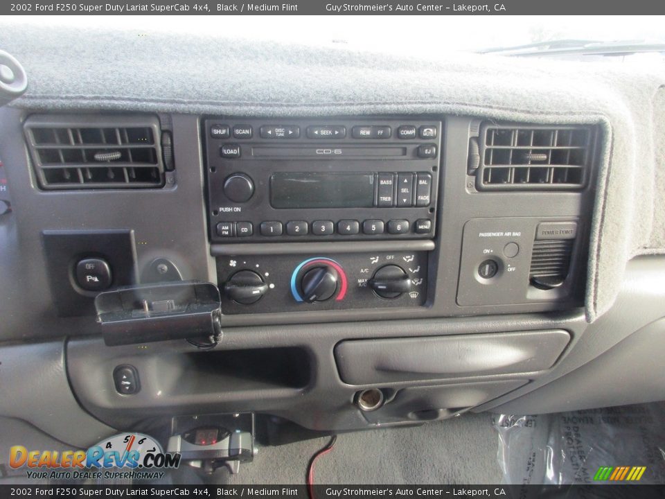 2002 Ford F250 Super Duty Lariat SuperCab 4x4 Black / Medium Flint Photo #12