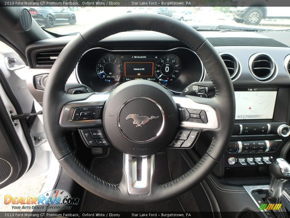 2019 Ford Mustang GT Premium Fastback Oxford White / Ebony Photo #17