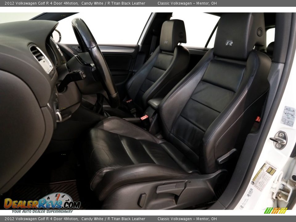 2012 Volkswagen Golf R 4 Door 4Motion Candy White / R Titan Black Leather Photo #5
